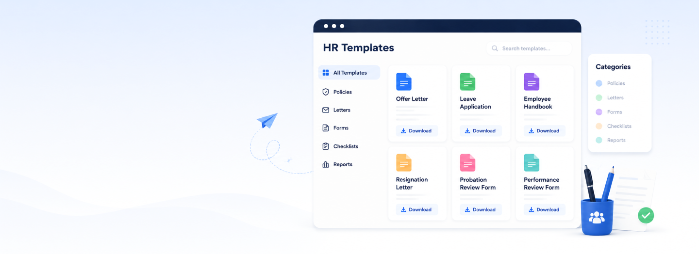 Mewurk HR Templates library with ready-to-use HR documents